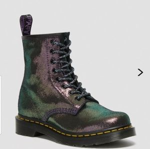 Dr. Martens 1460 DISCO IRIDESCENT SUEDE LACE UP BOOTS